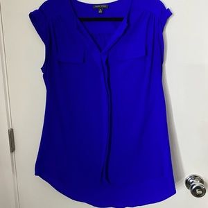 Royal blue blouse